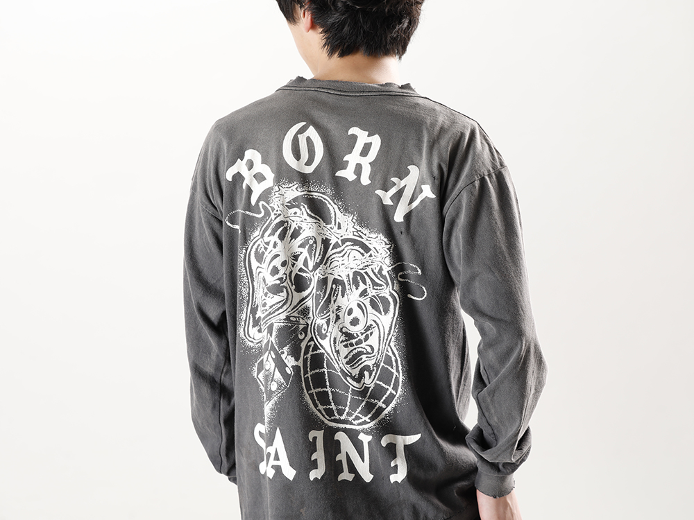 SAINT MICHAEL 2022-23AW - ©️SAINT M×××××× 2022-23秋冬系列的第5波单品发布啦!现在开始在店铺和网购同时销售! - SM-A22-0000-070(BORN X RAISED × ©SAINT M×××××× BORN SAINT Long sleeve T-shirt) - 1-015