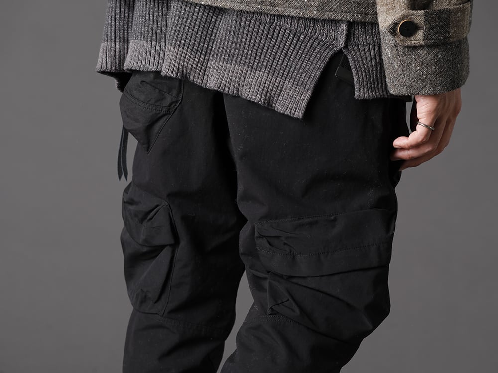 The Viridi-anne DEVOA 22-23AW Active, rugged and versatile bottoms. -  VI-3509-04-Black Tactical Pants Black FW-LMM Leather Boots 3-004