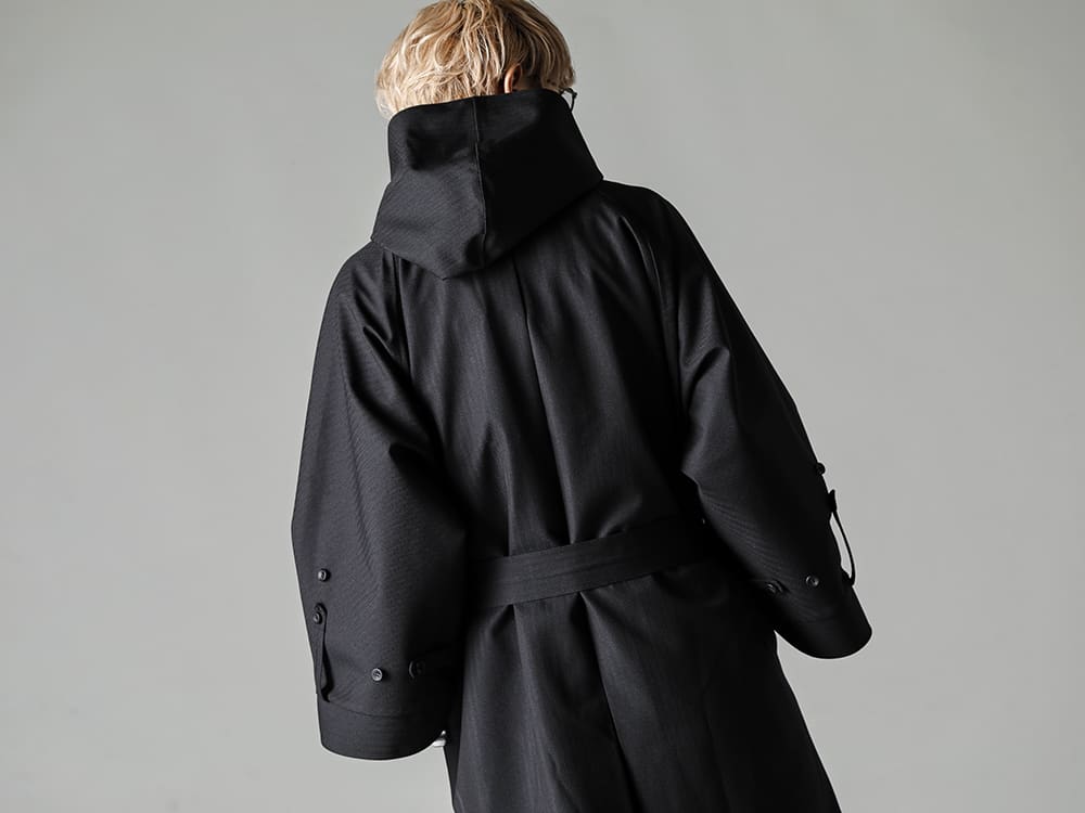 Norwegian Rain-ノルウェージャンレイン 22-23AW(秋冬) 細部のディテールから知的な雰囲気が漂う万能秋冬コート  - Rive-Gauche-Redux-Unisex-Herringbone-Black-リヴ ゴージュ リダックス ユニセックス - SHIRT#91-シャツ #91 コットン/リネン コントラスト ストライプ  2-007