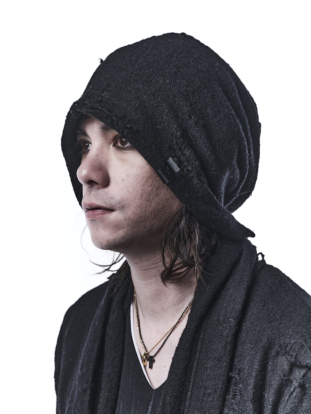 キリュウキリュウ 2022-23AW - kiryuyrik(キリュウキリュウ) 2022-23AWコレクションより第3弾目が到着！店頭・通販共に販売中！ - KO-HCAP01-058-black(ダメージジャージー キャップ ブラック) - 1-003