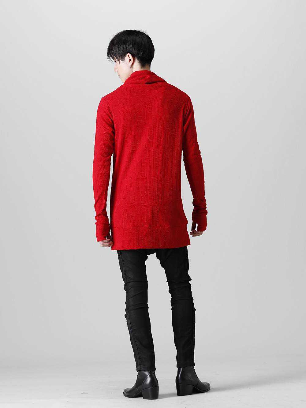 キリュウキリュウ 2022-23AW - kiryuyrik(キリュウキリュウ) 2022-23AWコレクションより第3弾目が到着！店頭・通販共に販売中！ - KO-HT19-057(パイソンジャカードジャージー ドレープ ハイネック) - 1-021