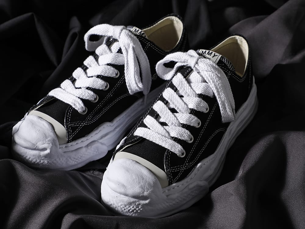 Maison MIHARAYASUHIRO 2022-23AW Original sole Toe cap sneaker LOW canvas Black