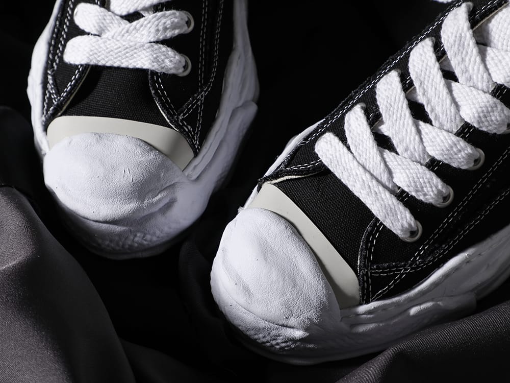 Maison MIHARAYASUHIRO 2022-23AW Original sole Toe cap sneaker LOW canvas Black 2-001