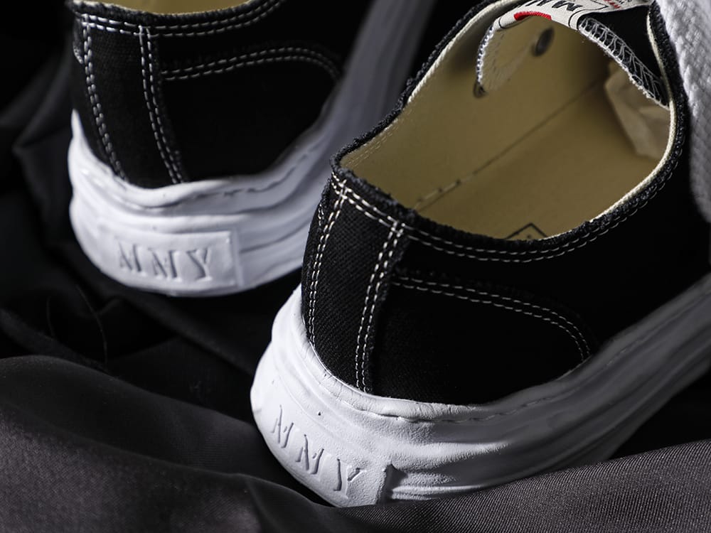 Maison MIHARAYASUHIRO 2022-23AW Original sole Toe cap sneaker LOW canvas Black 2-003