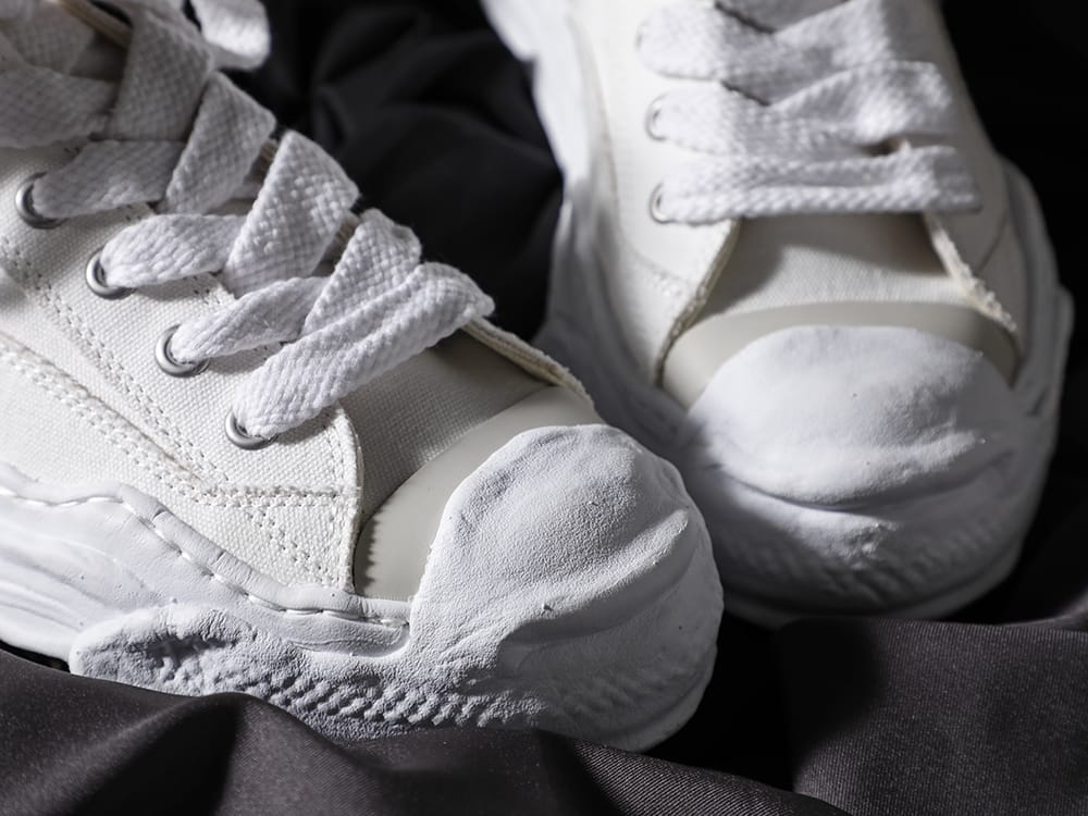 Maison MIHARAYASUHIRO 2022-23AW Original sole Toe cap sneaker LOW canvas White 3-002