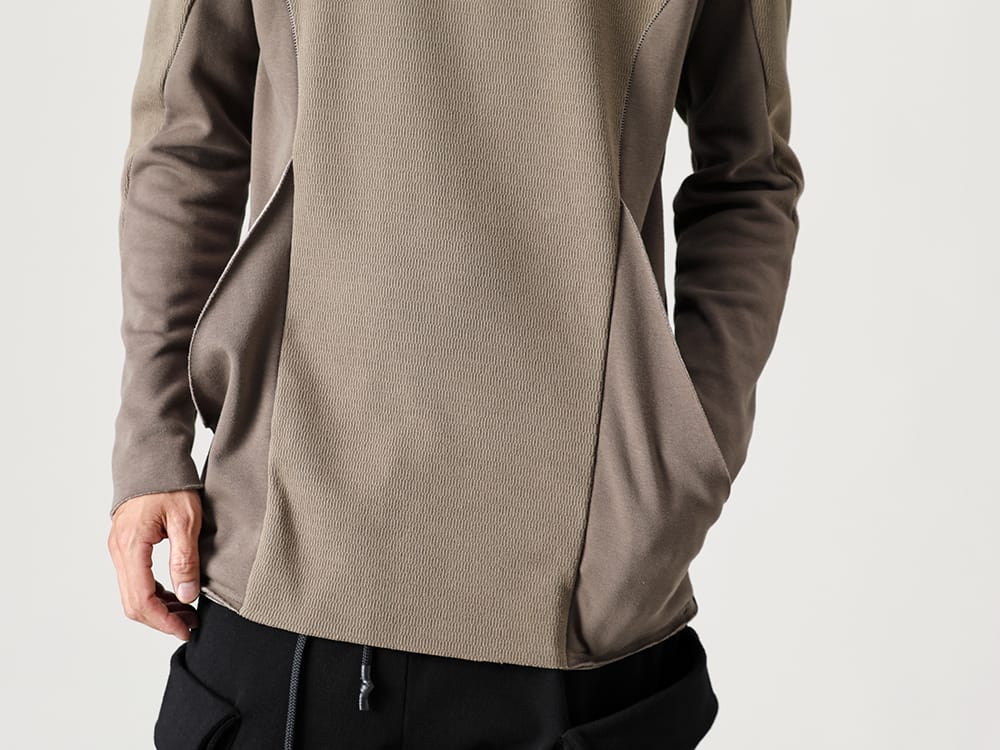 RIPVANWINKLE 2022-23AW Bomber heat cut sew made with a combination of thermal fabric. - RB-443-Selenium-Gray Climbing Jersey Selenium Gray 3-002
