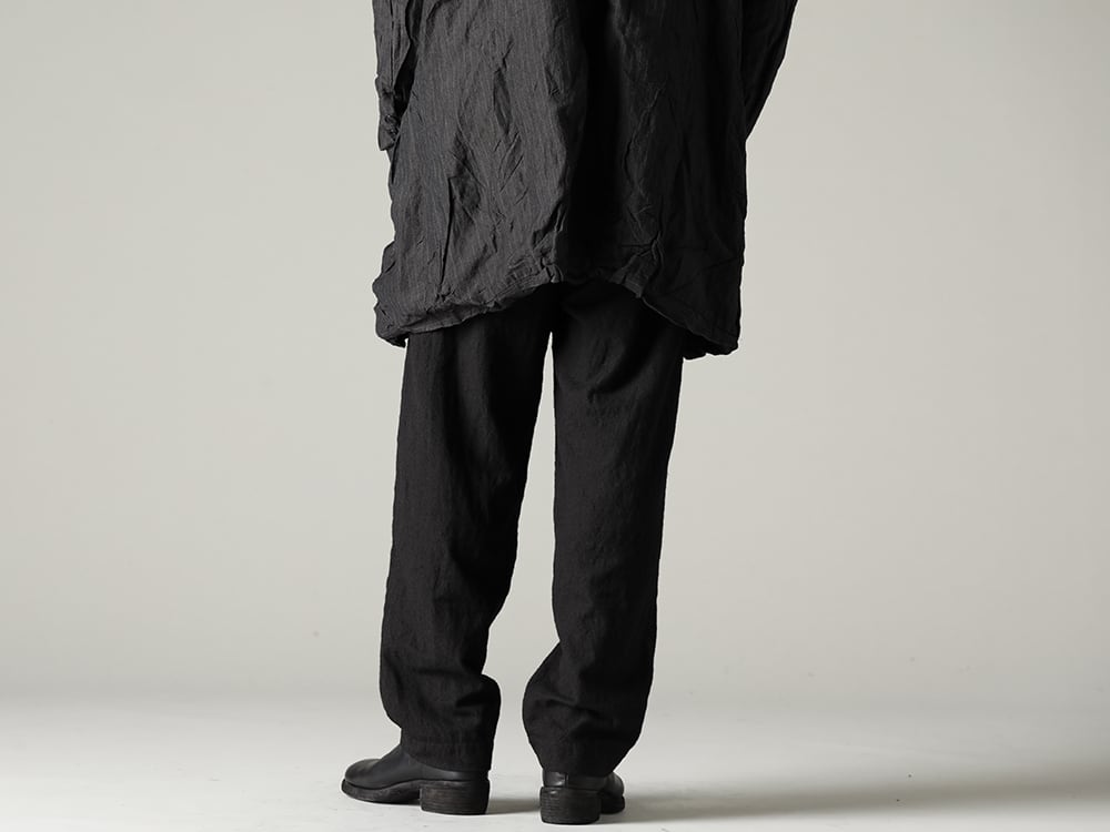 NOUSAN(ノウザン) 22-23AW(秋冬) ３つの素材で生地の奥行きを表現  - villa-b-22-23aw ワイド イージー パンツ - 788Z_H バックジップブーツ ダブルソール - ホース フルグレイン レザー  2-005