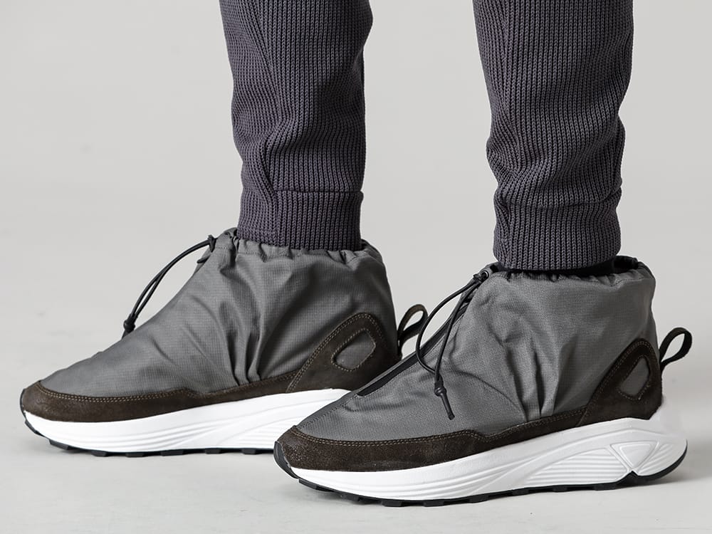 RIPVANWINKLE 2022-23AW 表はローゲージで、裏はハイゲージを組み合わせて編んだ新型モーターサイクルジャージパンツ。 - RB-434-Selenium-Gray Motorcycle Jersey Pants Selenium Gray - RW-416 Khaki Moc Trainer Khaki Khaki 3-004