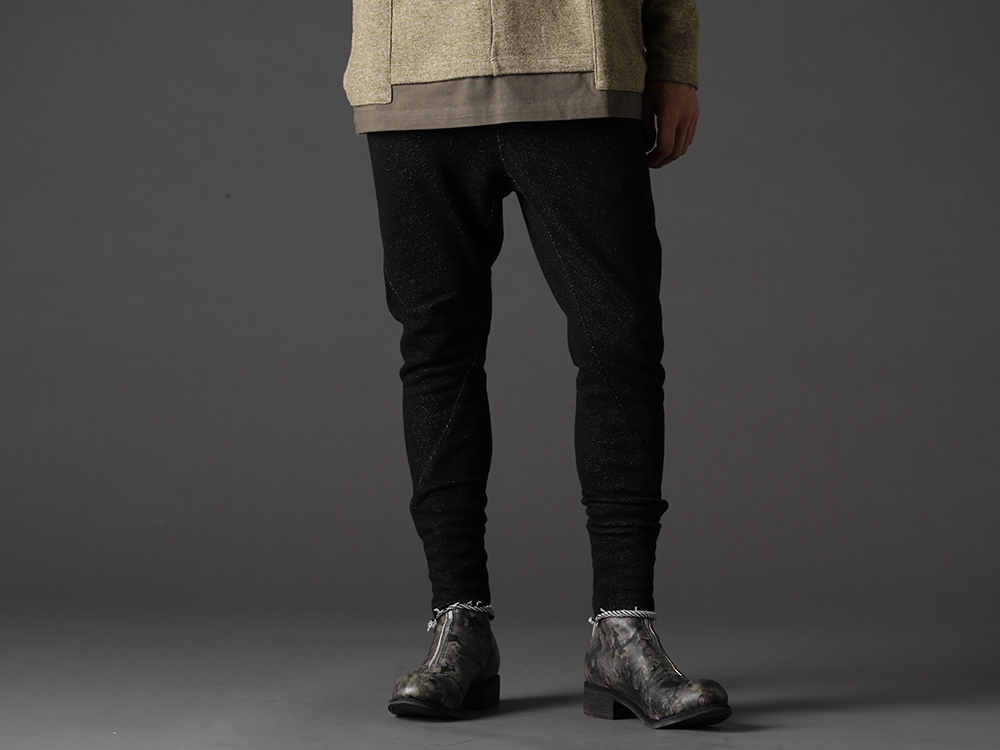 ザ ヴィリディアン / グイディ 2022-23AW - 秋冬に活躍する保温性もあるスリムパンツ - VI-3534-04(綿ウール裏毛 細身パンツ) PL2-METRO(リミテッド ロング フロントジップブーツ - ホース フルグレイン レザー - METRO) - 3-001