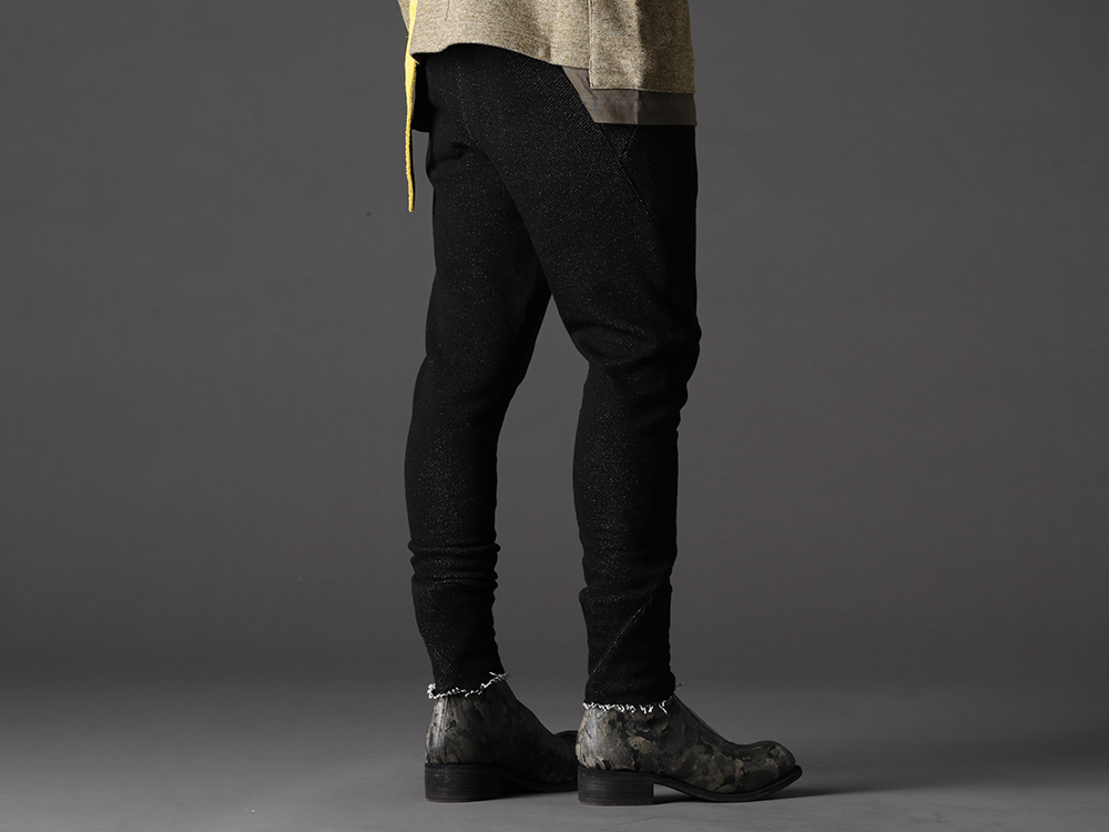 ザ ヴィリディアン / グイディ 2022-23AW - 秋冬に活躍する保温性もあるスリムパンツ - VI-3534-04(綿ウール裏毛 細身パンツ) PL2-METRO(リミテッド ロング フロントジップブーツ - ホース フルグレイン レザー - METRO) - 3-002