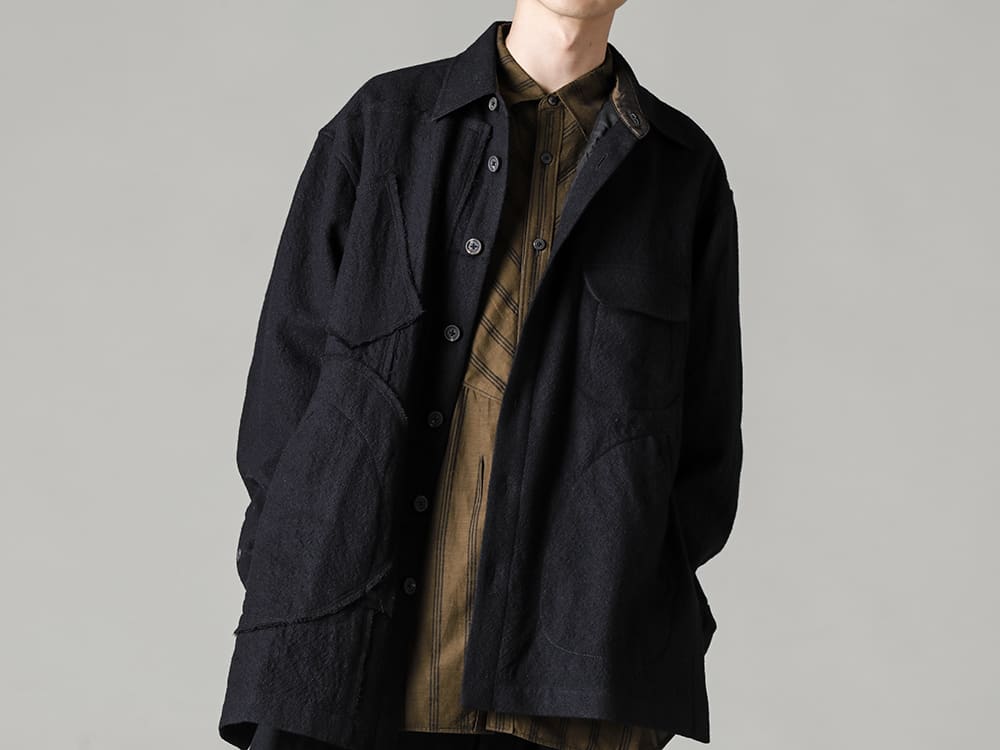 ZIGGY CHEN 22-23AW The versatility of this item is highly recommended for both first-time buyers and fans of ZIGGY CHEN.  - 0M2230733-Geometric Patchwork Shirt - 0M2230706-Front Slit Pocket Shirt 2-004