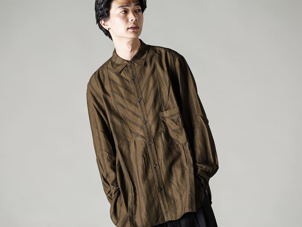 ZIGGY CHEN 22-23AW The versatility of this item is highly recommended for both first-time buyers and fans of ZIGGY CHEN.  - 0M2230733-Geometric Patchwork Shirt - 0M2230706-Front Slit Pocket Shirt 2-005