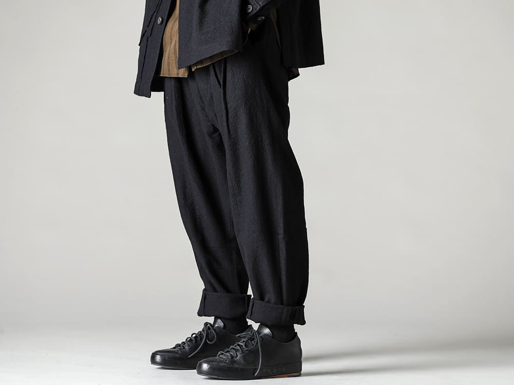 ZIGGY CHEN 22-23AW The simple 2-tuck pants that show the high quality of ZIGGY CHEN's wear. - 0M2230512-Horizontal Seam Tapered Cut Trousers - Handsewn-Classic-Lo-ハンドソーン クラシック ロー 3-002