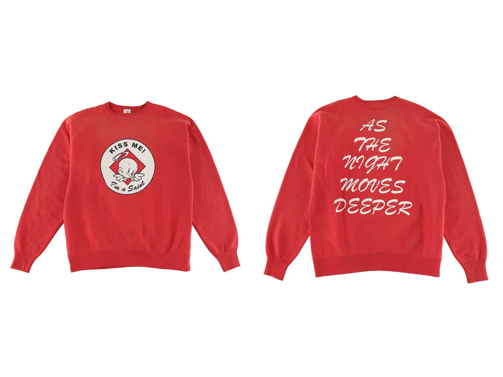 SAINT MICHAEL 2022-23AW - ©SAINT M×××××× 2022-23秋冬系列的第6次单品发布!10/22 (周六) 上午10点（日本时间）开始在店铺和网购同时销售! - SM-A22-0000-019(KISS ME Raglan sleeve Sweat shirt) - 1-008