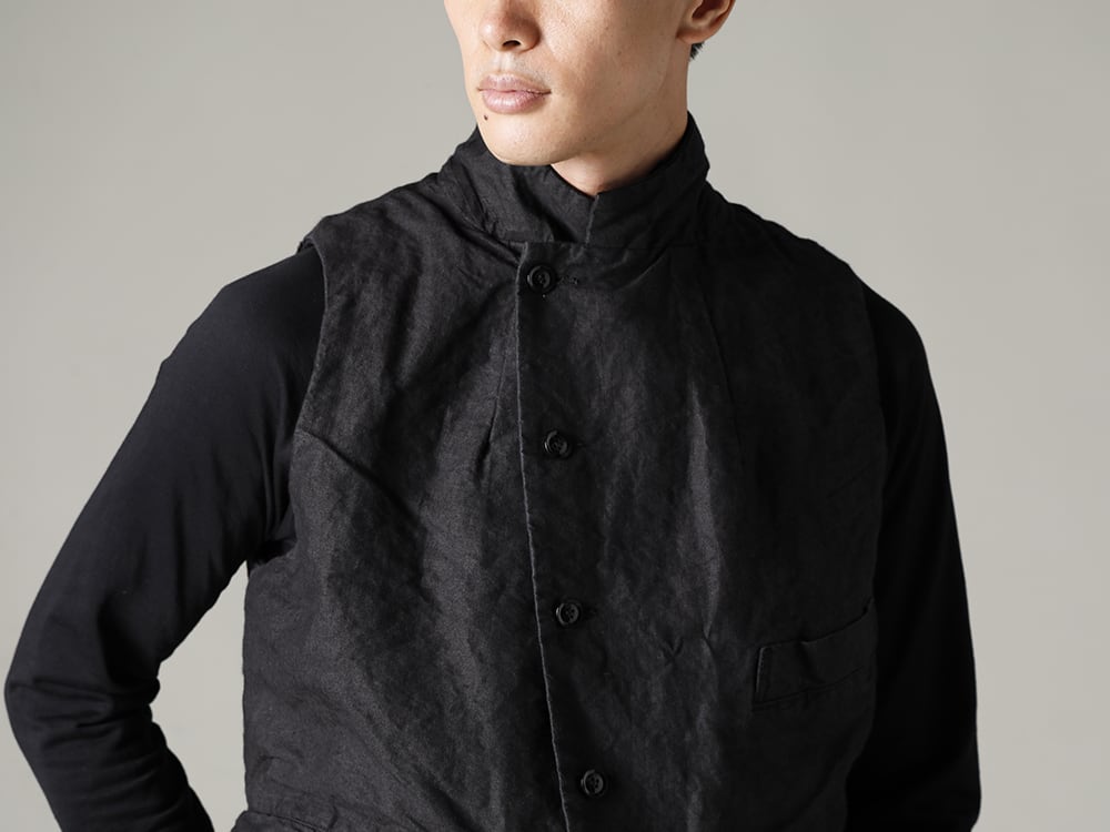 GARMENT REPRODUCTION OF WORKERS(ガーメント リプロダクション オブ ワーカース) 22-23AW(秋冬) ヴィンセントベスト(Washi Black) 2-003