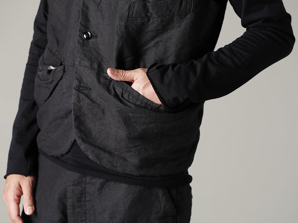 GARMENT REPRODUCTION OF WORKERS(ガーメント リプロダクション オブ ワーカース) 22-23AW(秋冬) ヴィンセントベスト(Washi Black) 2-004