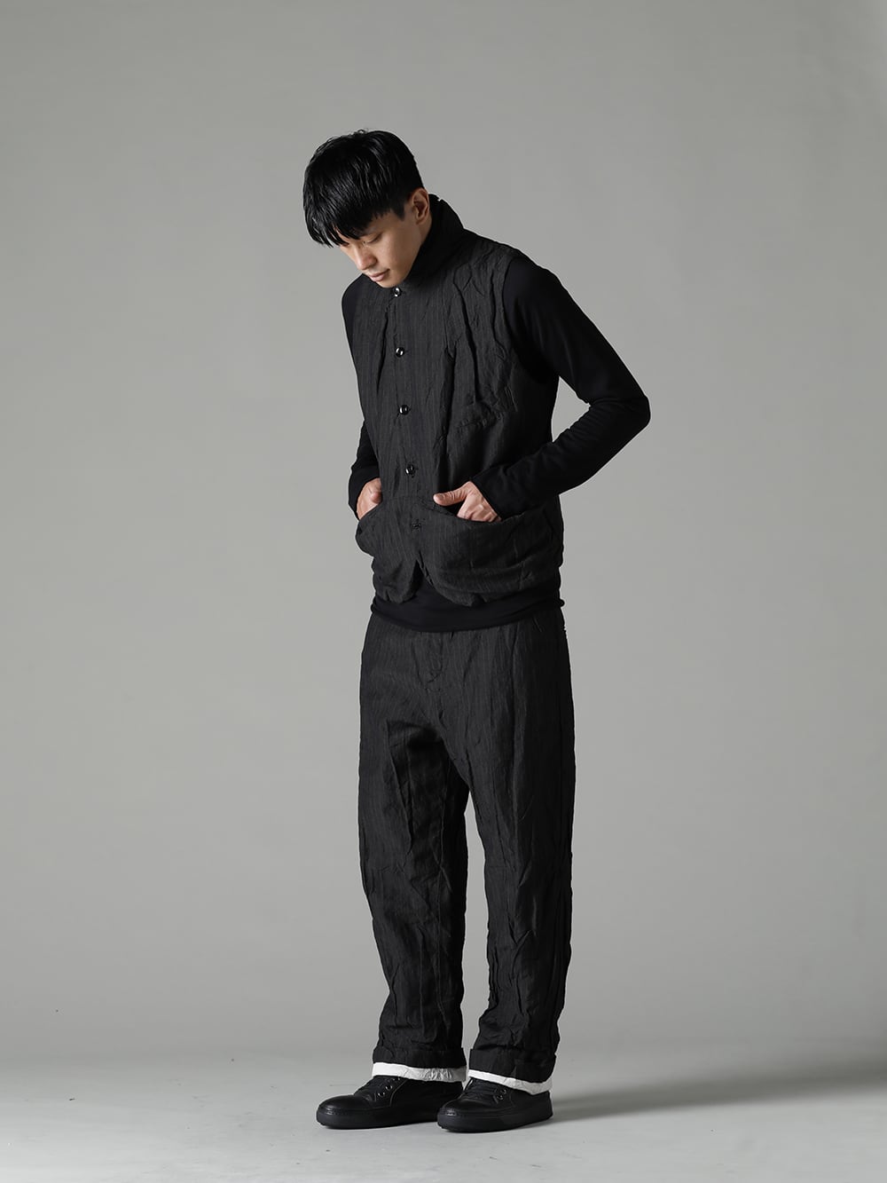 GARMENT REPRODUCTION OF WORKERS(ガーメント リプロダクション オブ ワーカース) 22-23AW(秋冬) ヴィンセントベスト(Gray Stripe) 3-002