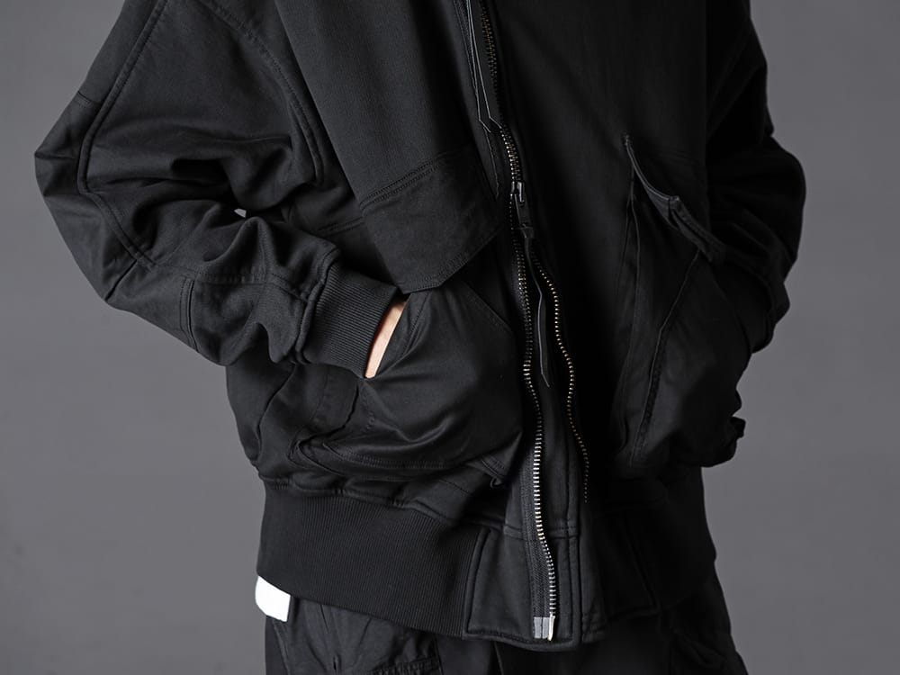 The Viridi-anne - ザ ヴィリジアン 2022-23AW 見た目に反してリラックスした着心地の裏毛 MA-1  - VI-3536-01 コットン裏毛 MA-1ブルゾン 2-002