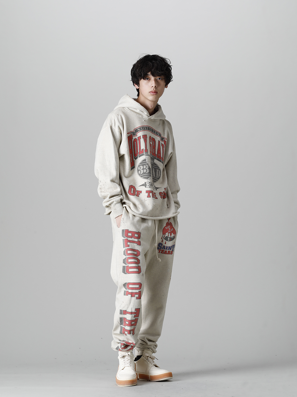 ©️SAINT M×××××× 2022-23秋冬系列的第6波单品发布了!现在店铺和网购同时开始销售! - SM-A22-0000-052(DENIM TEARS × ©SAINT M×××××× SAINT TEARS HOLY GRAIL Hoodie Grey) SM-A22-0000-054(DENIM TEARS × ©SAINT M×××××× SAINT TEARS HOLY GRAIL Sweat pants Grey) - 1-006