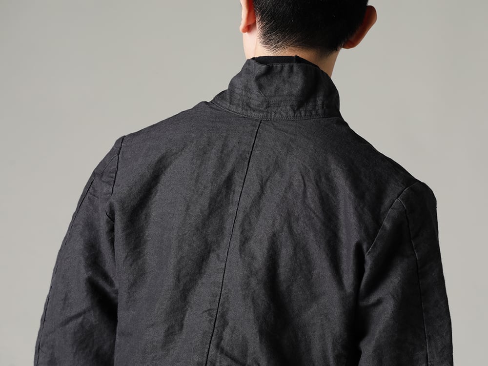 GARMENT REPRODUCTION OF WORKERS(ガーメント リプロダクション オブ ワーカース) 22-23(秋冬) 現代的解釈でクラシックなデザインを再構築する  - Vincent-Jacket-Washi-Black ビンセント ジャケット 和紙 ブラック - TTC-swcm-blk コットンボトルネック ブラック 2-003