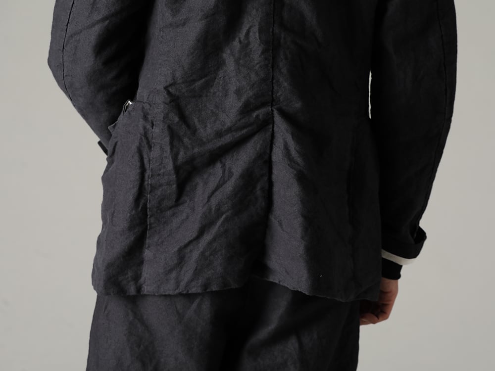 GARMENT REPRODUCTION OF WORKERS(ガーメント リプロダクション オブ ワーカース) 22-23(秋冬) 現代的解釈でクラシックなデザインを再構築する  - Vincent-Jacket-Washi-Black ビンセント ジャケット 和紙 ブラック - TTC-swcm-blk コットンボトルネック ブラック 2-004