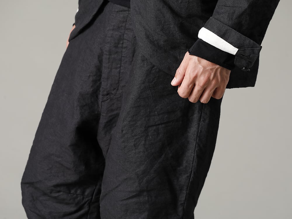GARMENT REPRODUCTION OF WORKERS(ガーメント リプロダクション オブ ワーカース) 22-23(秋冬) アルチザンとストリートを織り交ぜたスタイル - Vincent-Jacket-Washi-Black ビンセント ジャケット 和紙 ブラック - Arthur-Pants-Washi-Black アーサー パンツ 和紙 ブラック 3-002