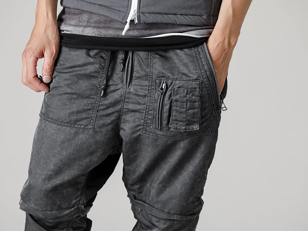 RIPVANWINKLE 2022-23AW RIPVANWINKLE's signature parachute pants are now available! - RB-429-Vintage-Black Parachute Pants Vintage Black 3-002