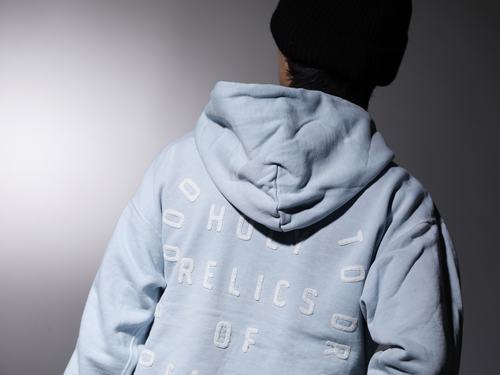 SAINT M×××××× 2022-23AW - Light blue color attracts the eye ©SAINT M×××××× hoodies, etc. - SM-A22-0000-022(HOLY RELICS FELT Hoodie) - 2-007