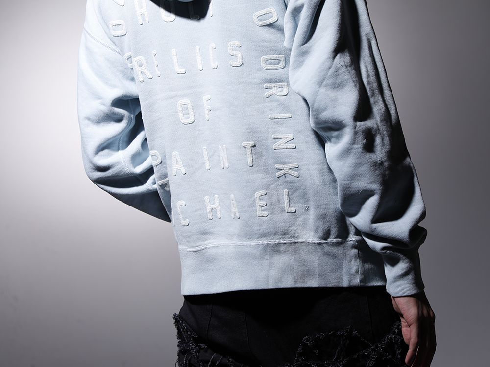 SAINT M×××××× 2022-23AW - Light blue color attracts the eye ©SAINT M×××××× hoodies, etc. - SM-A22-0000-022(HOLY RELICS FELT Hoodie) - 2-008