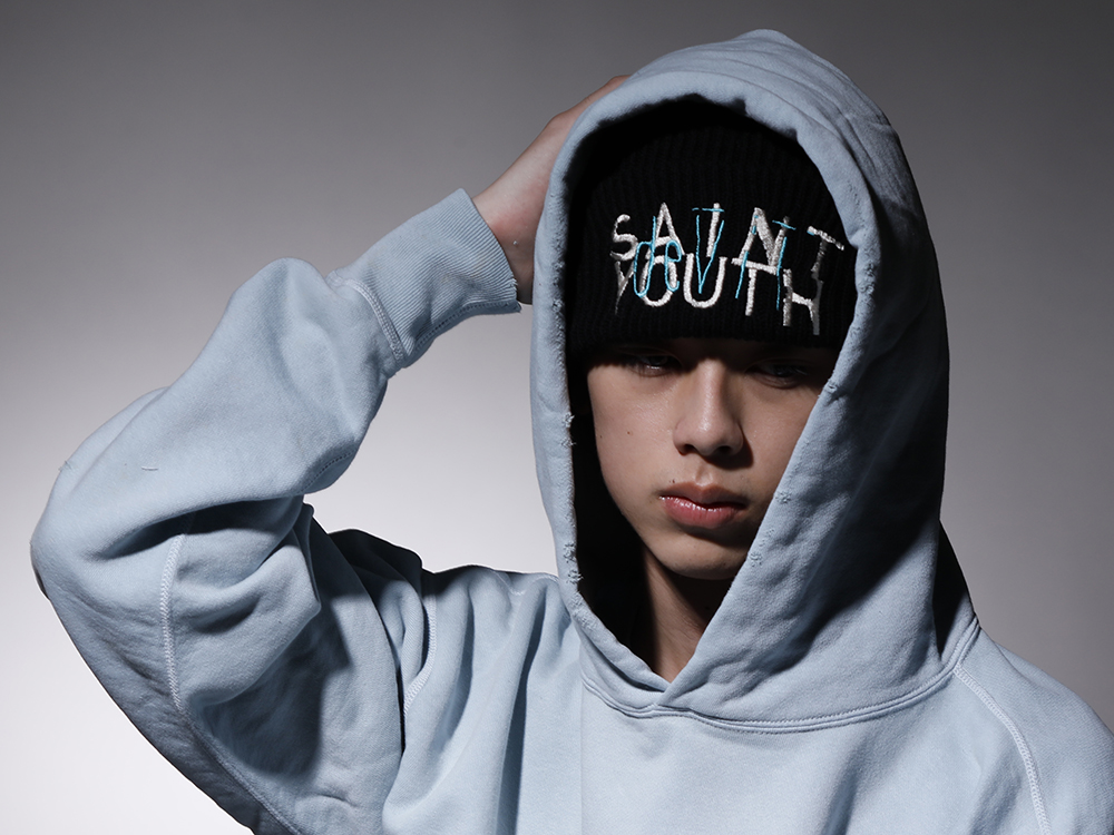 SAINT M×××××× 2022-23AW - Light blue color attracts the eye ©SAINT M×××××× hoodies, etc. - SM-A22-0000-022(HOLY RELICS FELT Hoodie) SM-A22-0000-044(SAINT YOUTH Knit Cap) - 2-009