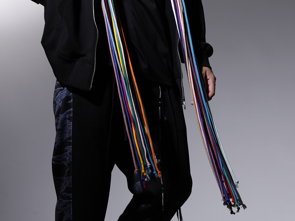 PHENOMENON 2022-23AW - Zip-up hoodie featuring a large number of eye-catching cords - ILLCS22A-034-Black(MASTERMIND WORLD × PHENOMENON Multi Cord Zip-up Hooded (PHMN Original 2008) Black) - 2-005