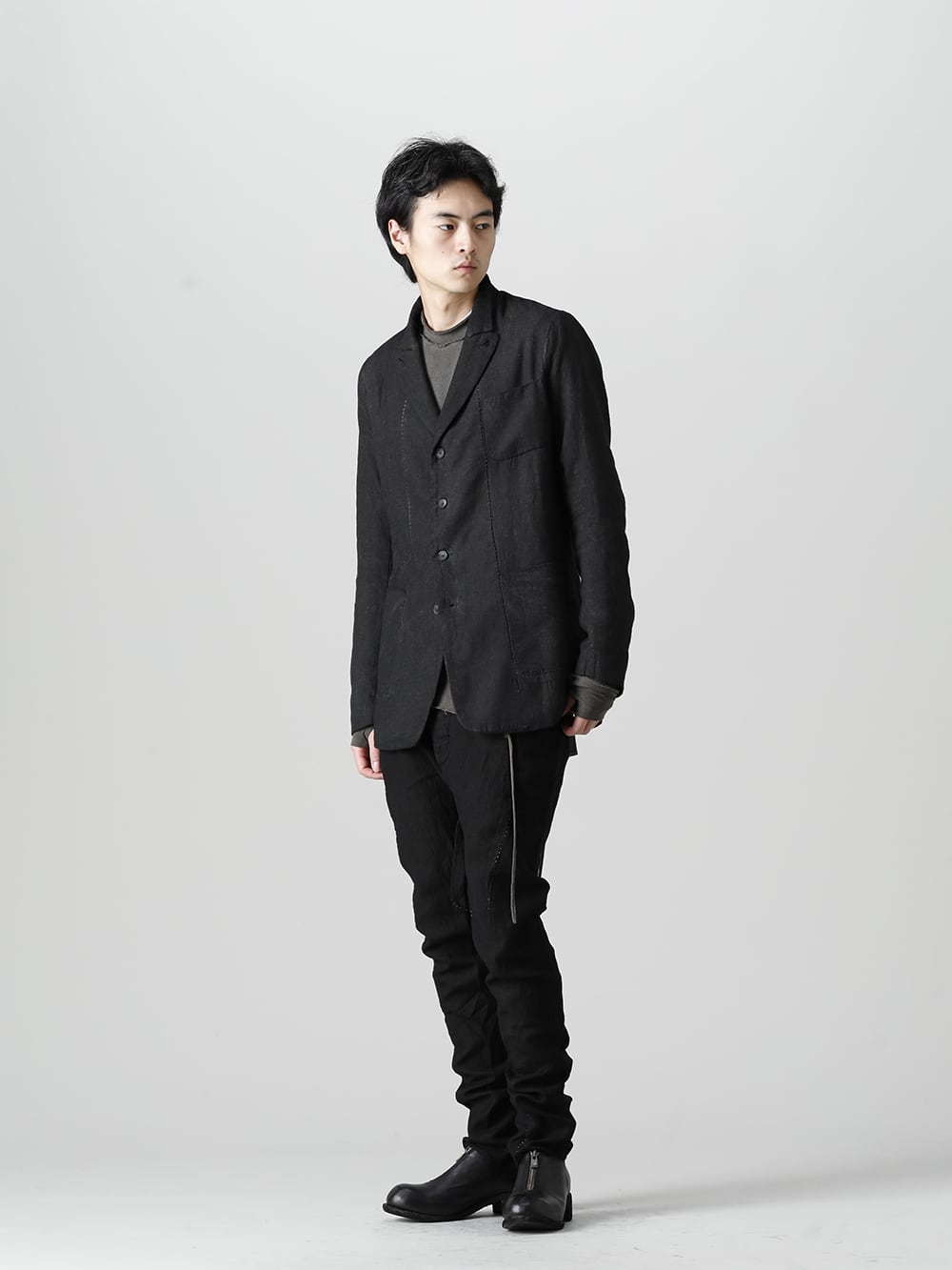 masnada(マスナダ) 22-23AW(秋冬) スタンダードに使えるスリムパンツ - M2921 リバーシブル ジャケット - M2973 アイコニック バウンド トップ - M2923 スリムパンツ - PL0FZ オーソピーディック デコルテ シューズ ダブルソール ホース フルグレイン - PL0FZ 3-004