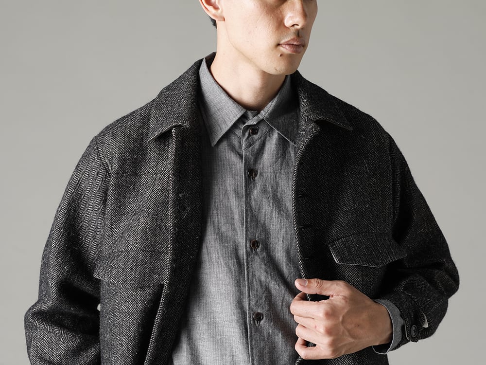 KLASICA×NOUSAN Herringbone blouson style - FASCINATE BLOG