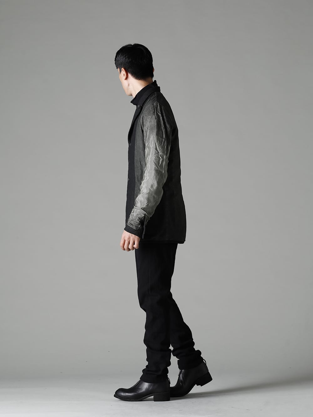 masnada(マスナダ) 22-23AW(秋冬)  メイン級のジャケットでコーディネートを彩る - M2921 リバーシブル ジャケット - TTC-swcm-blk コットンボトルネック ブラック - UP110-354B コントゥア パンツ 2.0 - PL0FZ オーソピーディック デコルテ シューズ ダブルソール ホース フルグレイン - PL0FZ 1-003