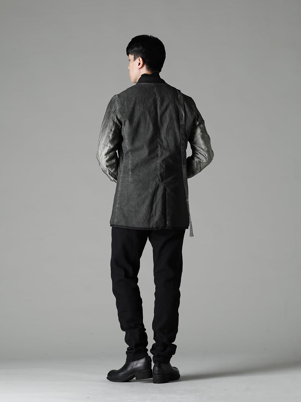 masnada(マスナダ) 22-23AW(秋冬)  メイン級のジャケットでコーディネートを彩る - M2921 リバーシブル ジャケット - TTC-swcm-blk コットンボトルネック ブラック - UP110-354B コントゥア パンツ 2.0 - PL0FZ オーソピーディック デコルテ シューズ ダブルソール ホース フルグレイン - PL0FZ 1-003