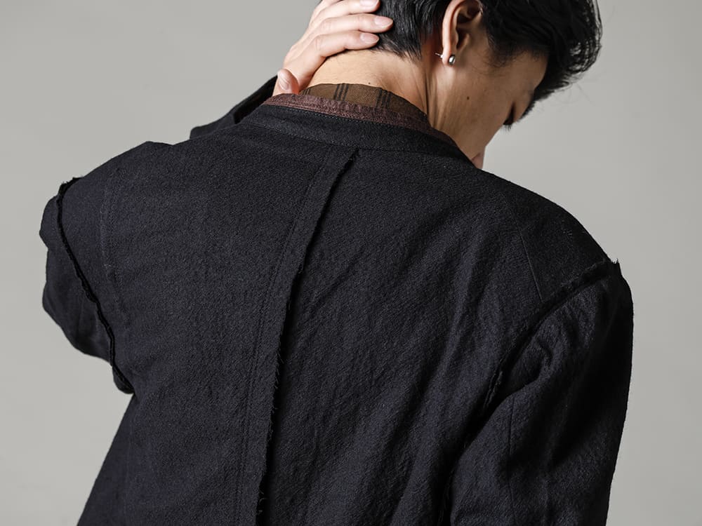 ZIGGY CHEN-ジギーチェン 22-23AW(秋冬) 表とは相反した個性的な裏地が特徴の変形ジャケット  - 0M2230912-アシンメトリック 2ボタンブレザー - 0M2230706-フロントスリット ポケットシャツ 2-005