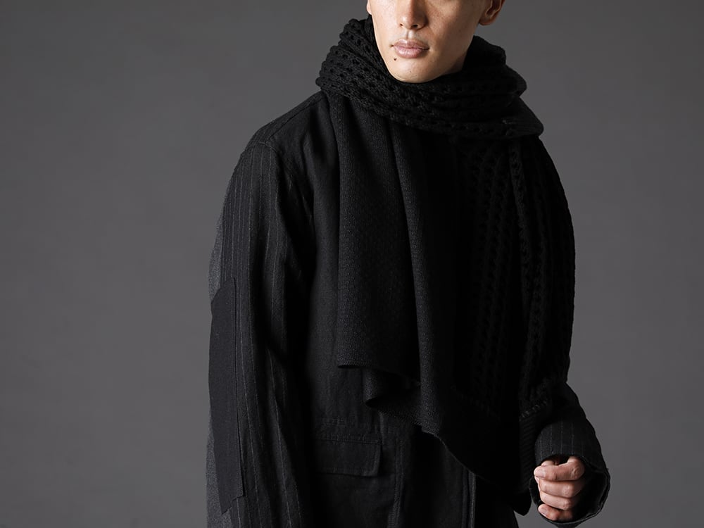 The Viridi-anne 22-23AW The bold changeover makes it look like a TVA style  - VI-3516-06 Wool / Linen Combination Jacket KTS-MLP-Melange-Gray Pullover knit merino wool Melange Gray 2-001