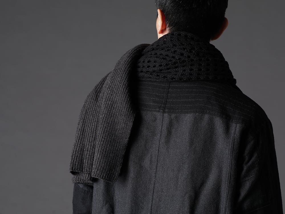 The Viridi-anne 22-23AW The bold changeover makes it look like a TVA style  - VI-3516-06 Wool / Linen Combination Jacket KTS-MLP-Melange-Gray Pullover knit merino wool Melange Gray 2-005