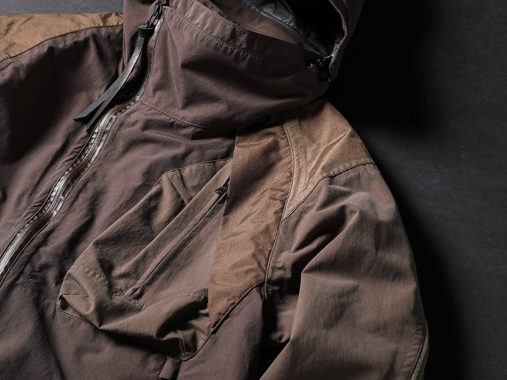 The Viridi-anne 2022-23AW Design combining multiple functional materials  - VI-3508-06-Brown-Gray Tactical Jacket Brown Gray 2-001
