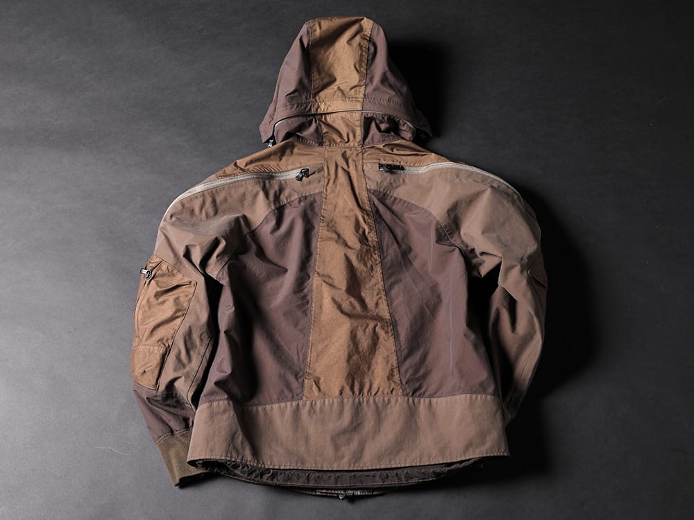 The Viridi-anne 2022-23AW Design combining multiple functional materials  - VI-3508-06-Brown-Gray Tactical Jacket Brown Gray 2-003
