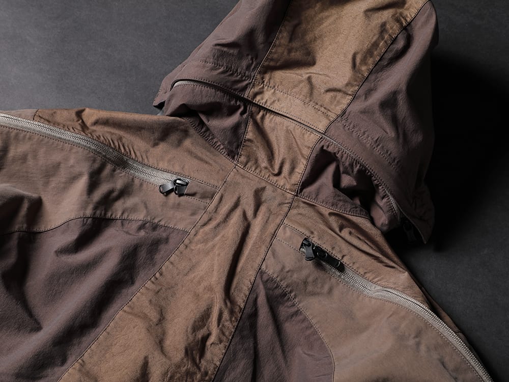 The Viridi-anne 2022-23AW Design combining multiple functional materials  - VI-3508-06-Brown-Gray Tactical Jacket Brown Gray 2-004