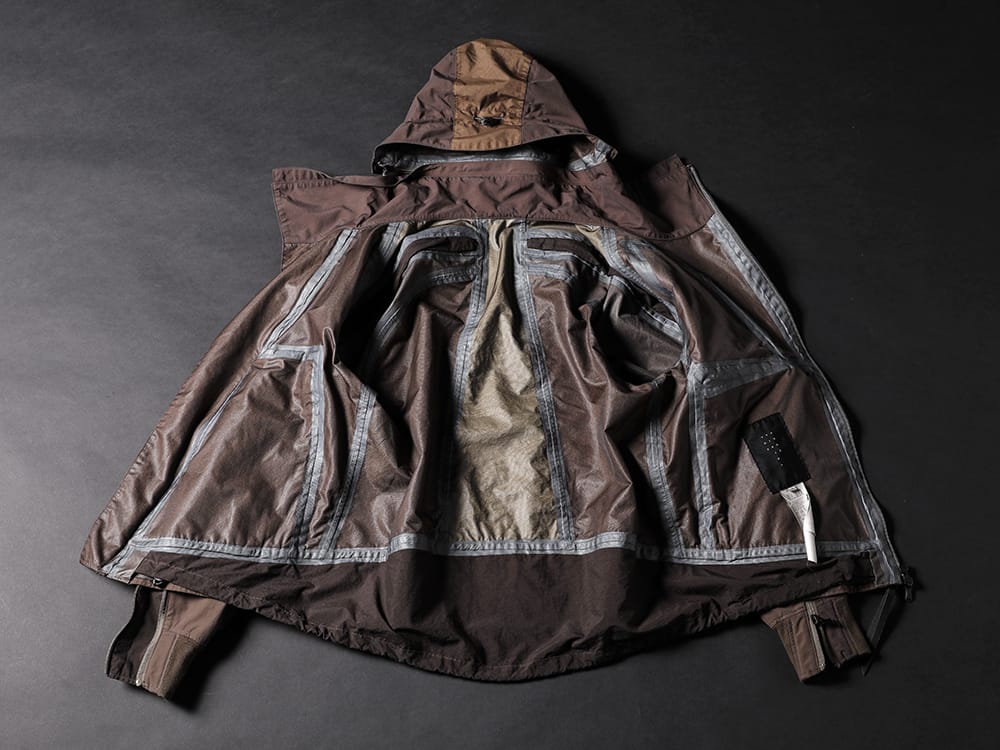 The Viridi-anne 2022-23AW Serious water repellency VI-3508-06-Brown-Gray Tactical Jacket Brown Gray 3-001