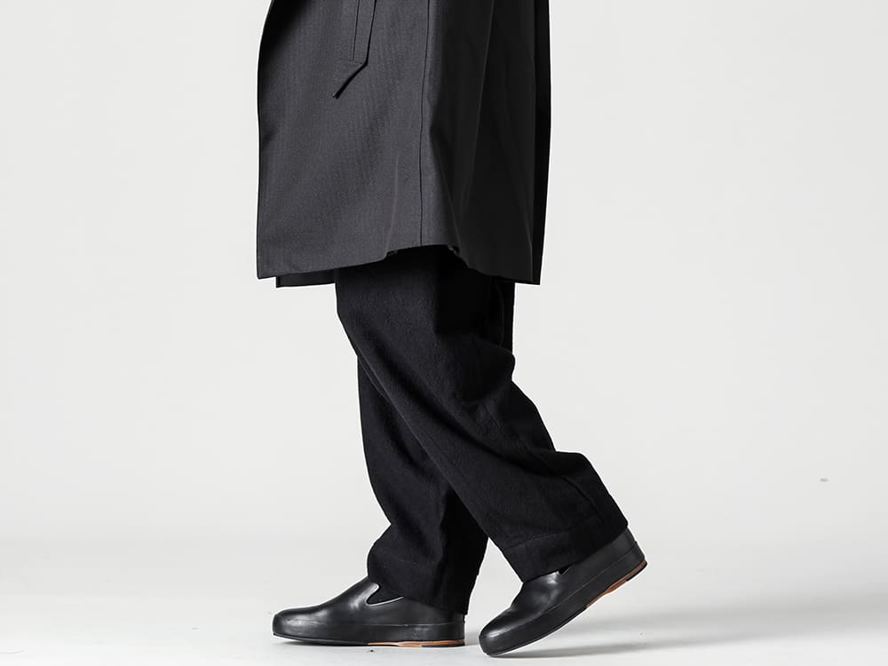 Norwegian Rain-ノルウェージャンレイン 22-23AW(秋冬) 秋冬スタイルに抜け感をプラスできるスニーカーライクなスリップオンシューズ -  0M2230511-フロントポケット ドローストリング パンツ - Handsewn-Slipper-ハンドソーン スリッパ 3-002