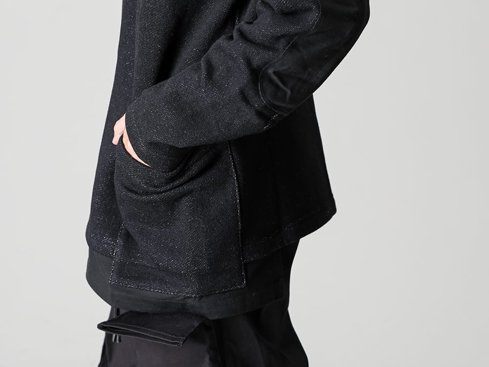 The Viridi-anne 2022-23AW A Tactical Jacket that lets you enjoy a mix of materials  - VI-3508-06-Brown-Gray Tactical Jacket Brown Gray - VI-3533-01-Black Wool / Cotton brushed lining High Neck Pullover Black 2-005