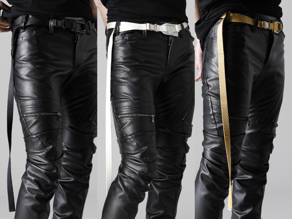 ユリウス 2023PS - JULIUS(ユリウス) 2023PSコレクションよりデリバリーが開始！只今より店頭・通販共に販売スタート！ - 807ACU1-Black(カウスキン/ナイロン タイプベルト ブラック) 807ACU1-Off-White(カウスキン/ナイロン タイプベルト オフホワイト) 807ACU1-Yellowカウスキン/ナイロン タイプベルト イエロー) - 1-014