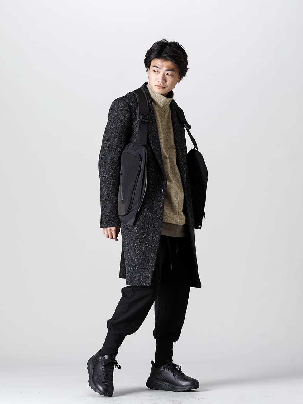 White Mountaineering 2022-23AW 見出し4 - BK2273204 BLK Camping Vest - RB-453 Chester Coat - RB-431-Deep-Black Solid Jersey Deep Black  4-001