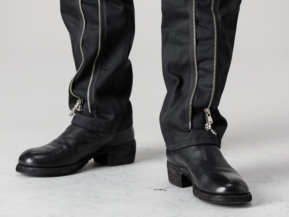 TAKAHIROMIYASHITATheSoloist. - タカヒロミヤシタ ザソロイスト 2022-23AW 見出し3 - sp.0013AW22 ボンテージ ジーン - 788Z_H バックジップブーツ ダブルソール - ホース フルグレイン レザー 3-003
