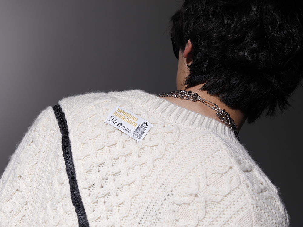 TAKAHIROMIYASHITATheSoloist. 2022-23AW - Pieces that incorporate each brand's unique style. - sk.0001AW22-White(double zip balloon shaped aran pattern cardigan White) - 2-007