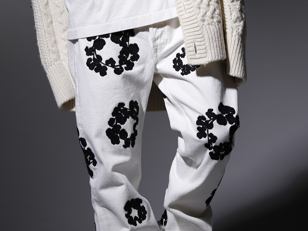 DENIM TEARS 2022-23AW - Iconic denim pants that symbolize the brand - DT-S22-0000-012(COTTON WREATH Chainstitch Jean White - 501-500-30) - 3-003