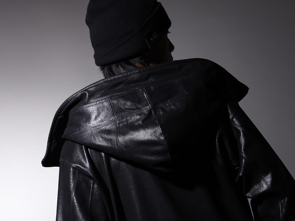 ユリウス 2022-23AW - コーティングが特徴的なJULIUSのフーディー - 799CUM21-C(フロントジップ コーティング スウェットフーディー) - 2-005